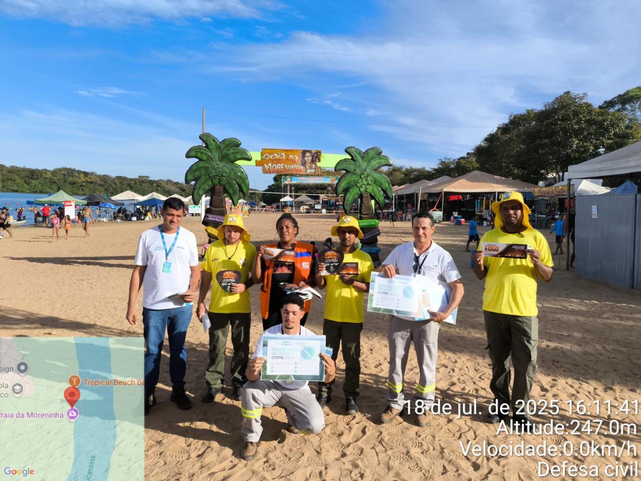 AÇÃO EDUCATIVA É REALIZADA NA PRAIA DA MORENINHA PARA CONSCIENTIZAÇÃO SOBRE INCÊNDIOS FLORESTAIS